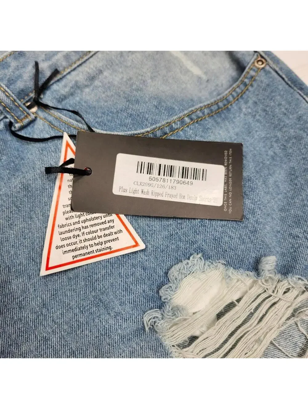 NWT High Rise Distressed Denim Shorts 24
